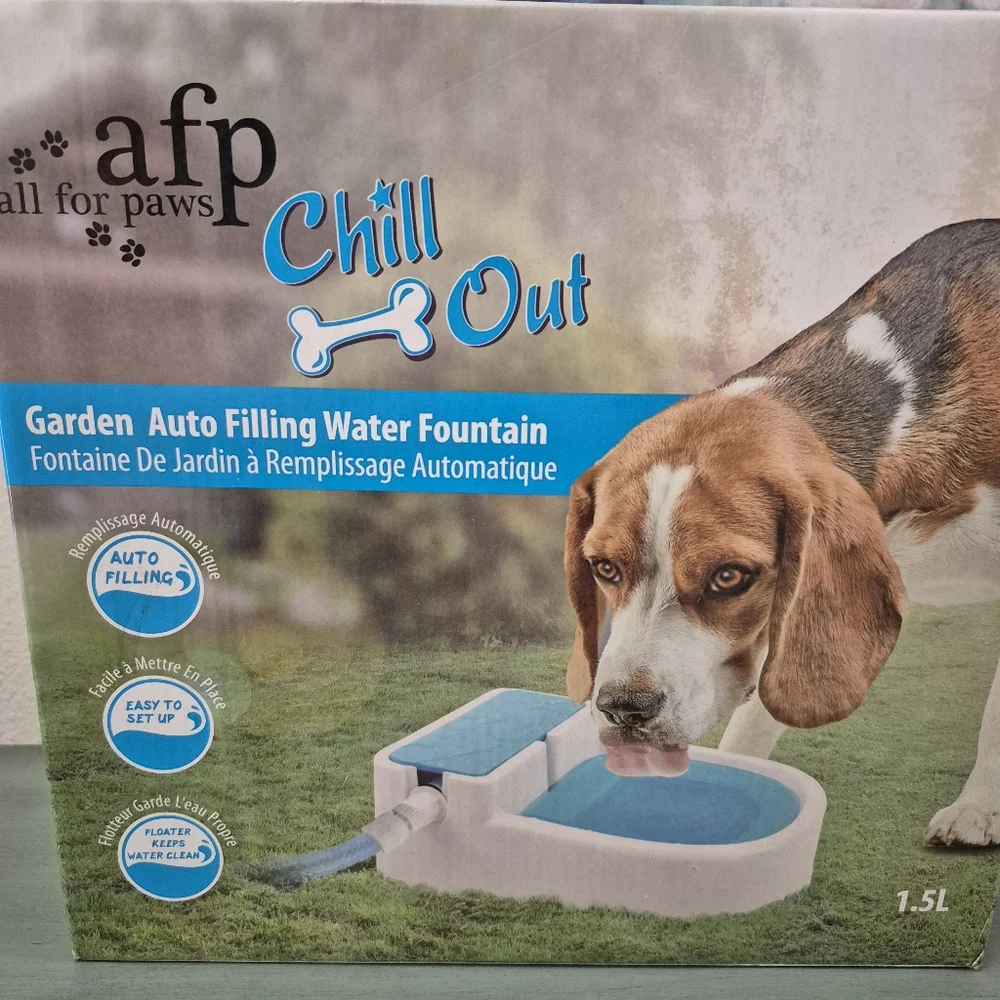 All For Paws Chill Out Dog & Cat Outdoor Auto Filling Water Fountain